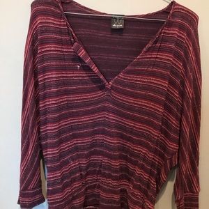 Ella Moss Sparkly Quarter Sleeve Cinched Top